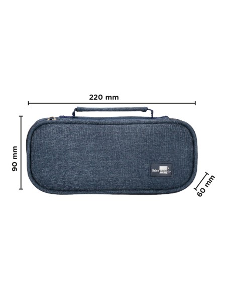 Estuche portatodo liderpapel ovalado con organizador interior pizarra y asa 1 cremallera surtidos