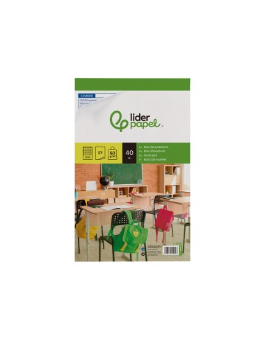 Bloc examenes liderpapel cuadro 2mm folio 40...