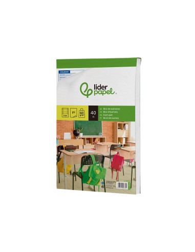 Bloc examenes liderpapel horizontal folio 40...