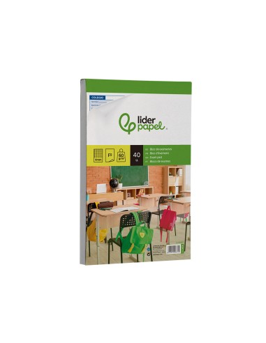 Bloc examenes liderpapel cuadro 4mm folio 40...