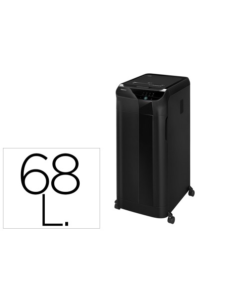 Destructora de documentos fellowes 450c capacidad de corte 450 hojas destruye grapas clips tarjetas y cd 68