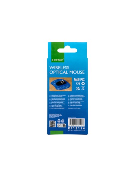 Raton q-connect optico inalambrico silencioso dpi 800/1200/1600 pilas aaa negro