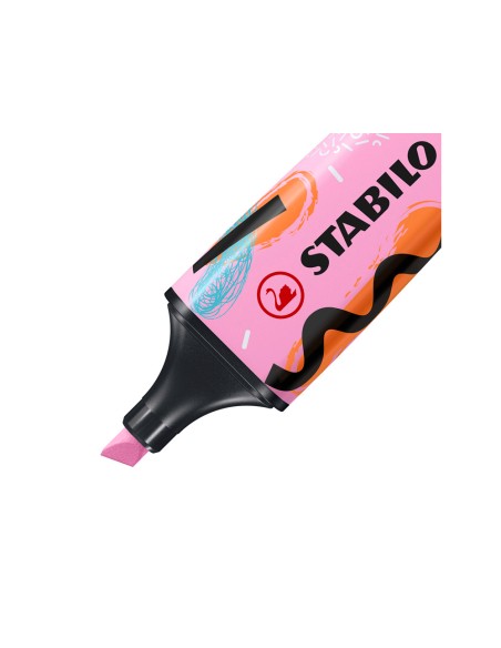 Rotulador stabilo boss fluorescente original pastel by ju schnee fucsia helado