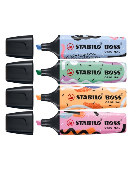 Rotulador stabilo boss fluorescente original pastel by ju schnee naranja palido