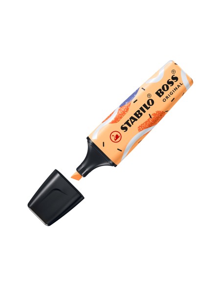 Rotulador stabilo boss fluorescente original pastel by ju schnee naranja palido