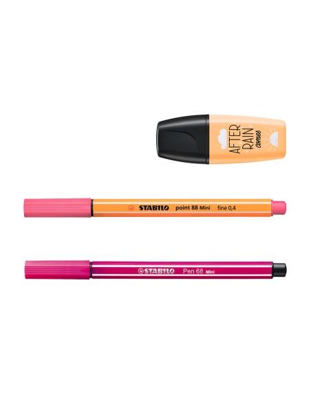 Set stabilo pastel love mini world pen 68 / point 88 / boss 18 unidades surtidas