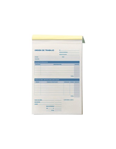 Talonario liderpapel orden de trabajo cuarto...
