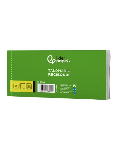 Talonario liderpapel recibos 3/fº apaisado...