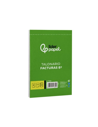 Talonario liderpapel facturas 8º original t100...