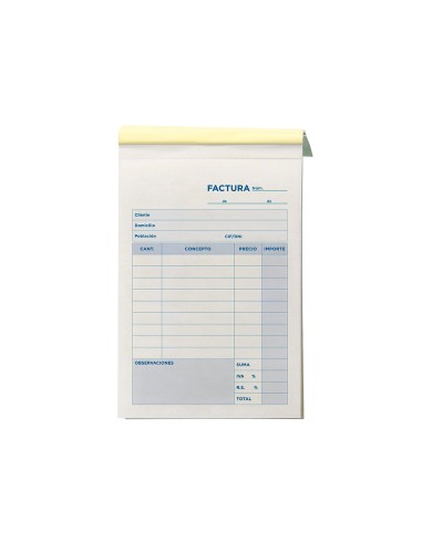 Talonario liderpapel facturas 8º original t100...