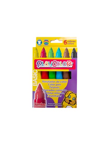 Rotulador playcolor maxi jumbo basic caja de 6...