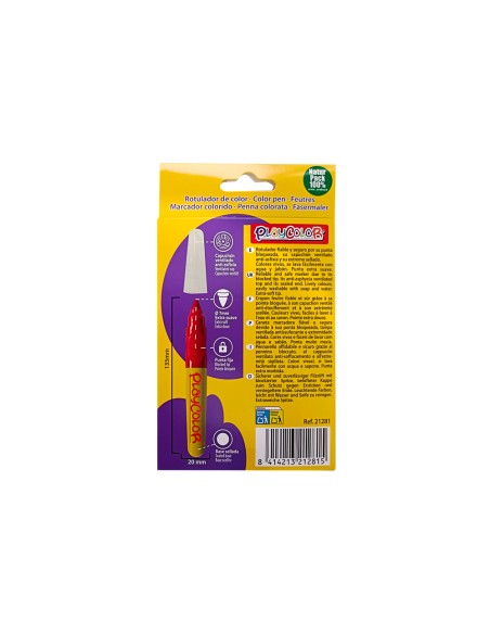Rotulador playcolor maxi jumbo basic caja de 6 unidades colores surtidos