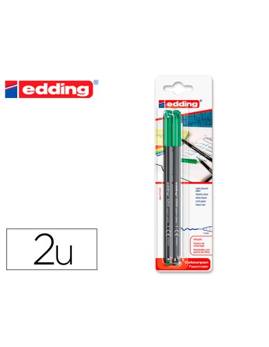 Rotulador edding punta fibra 1200 verde n.4...