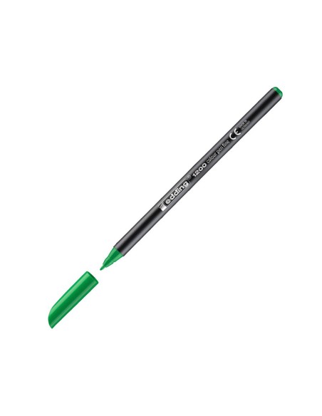 Rotulador edding punta fibra 1200 verde n.4 punta redonda 0.5 mm blister de 2 unidades