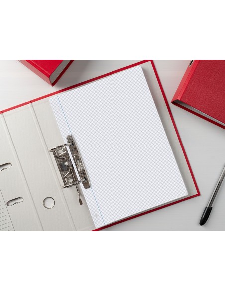 Recambio liderpapel a4 100 hojas 100gr cuadro 3mm con margen 4 taladros