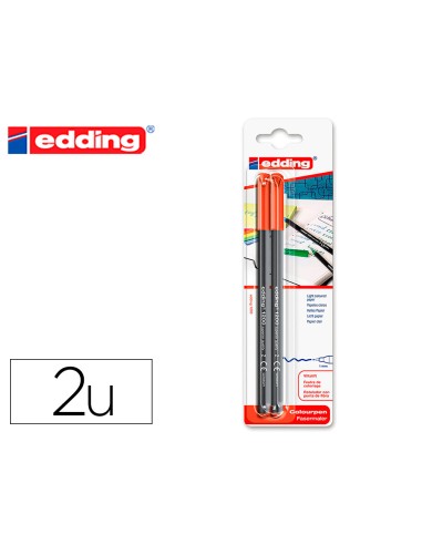 Rotulador edding punta fibra 1200 rojo n.2...
