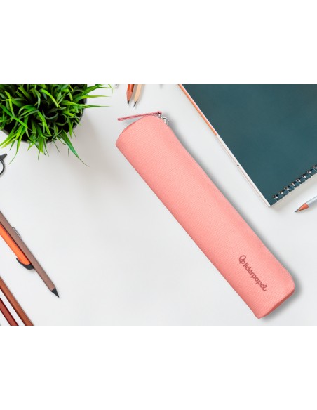 Estuche portatodo liderpapel slim cilindrico 220x45 mm expositor de 14 unidades colores surtidos