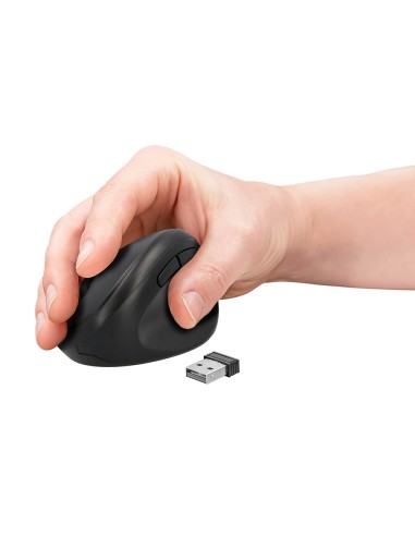 Raton q-connect optico inalambrico ergonomico...