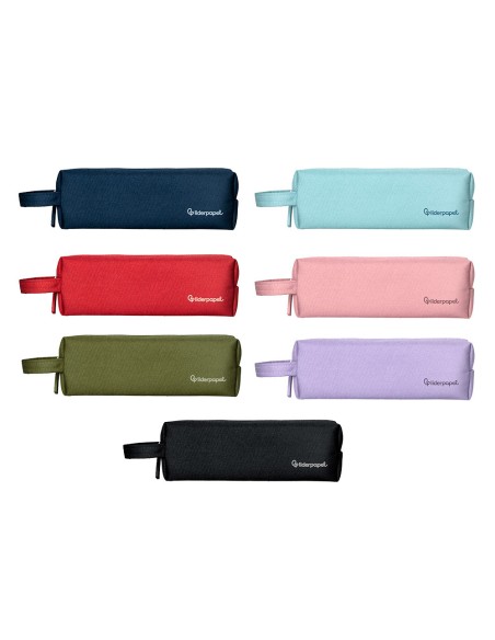 Estuche portatodo liderpapel classic rectangular con asa 210x70 mm expositor de 9 unidades colores surtidos