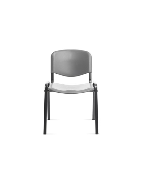 Silla rocada confidente estructura metalica respaldo y asiento en polimero color gris