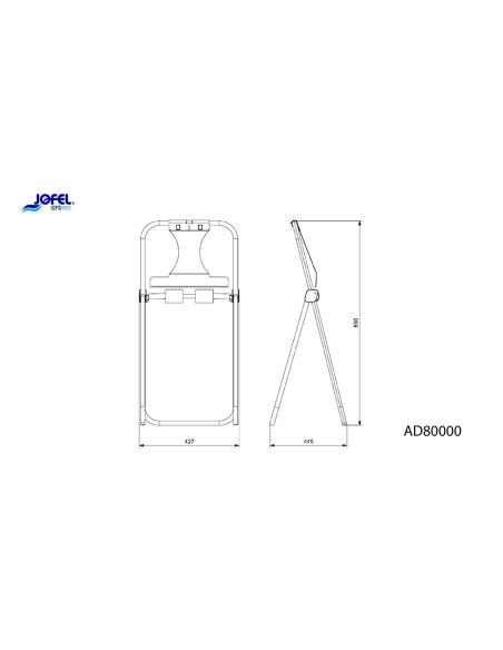 Portabobina industrial jofel metalico suelo con sierra de corte para bobinas de hasta 500 m 850x418x445 mm