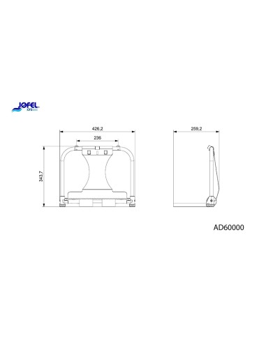 Portabobina industrial jofel metalico mural con...