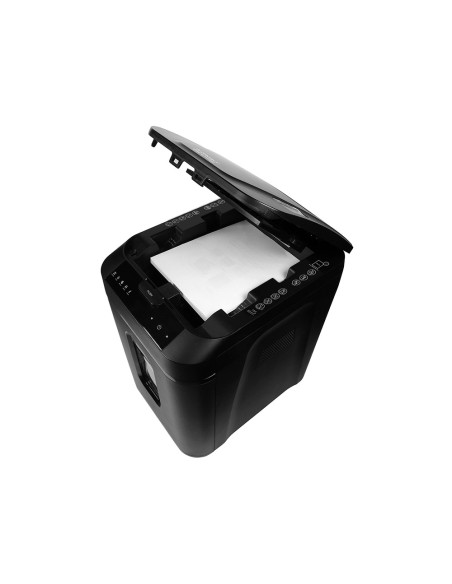 Destructora de documentos q-connect capacidad corte 180 h auto / 10 h manual destruye grapas clips y tarjetas