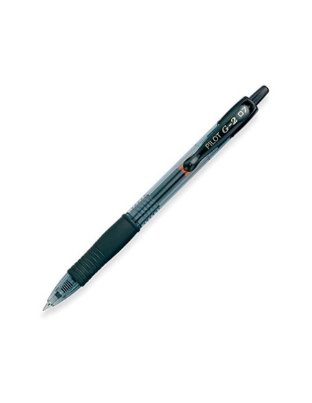 Boligrafo pilot g-2 negro tinta gel retractil sujecion de caucho en blister