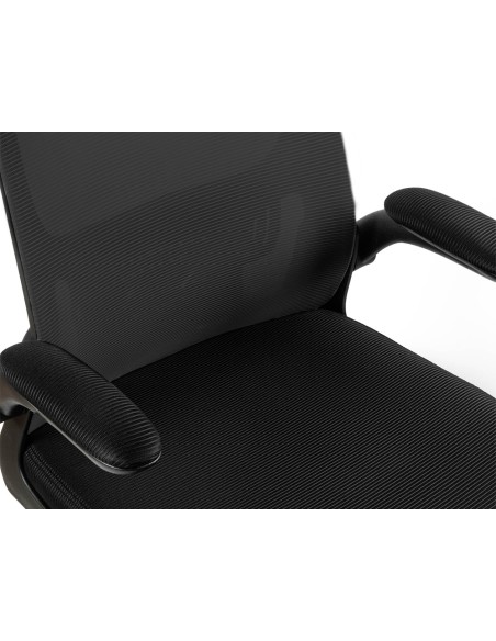 Silla q-connect oficina alba malla base metalica alt max 1110 anc 610 prof 580 ruedas premium color negro