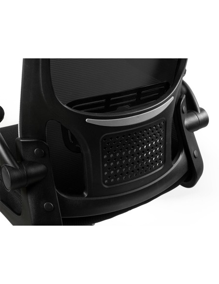 Silla q-connect oficina alba malla base metalica alt max 1110 anc 610 prof 580 ruedas premium color negro