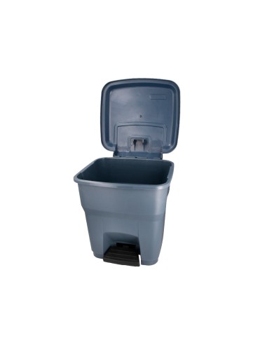 Papelera contenedor q-connect plastico con tapa...