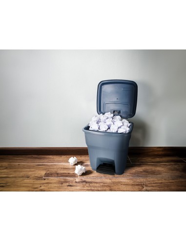 Papelera contenedor q-connect plastico con tapa...