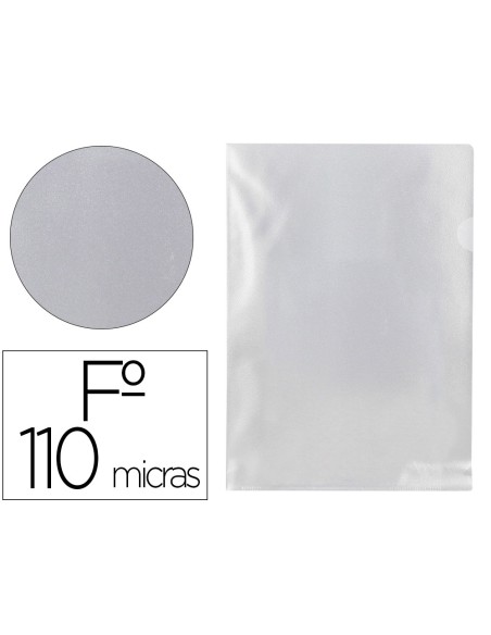 Carpeta q-connect dossier uñero plastico folio transparente 110 micras
