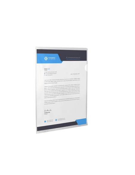 Carpeta q-connect dossier uñero plastico folio transparente 110 micras