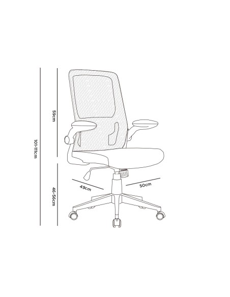 Silla q-connect oficina alba malla base metalica alt max 1110 anc 610 prof 580 ruedas premium color negro