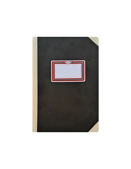 Libro cartone cosido fernandes flecha din a6+ rayado horizontal 100 hojas 100 gr negro