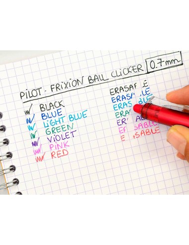 Boligrafo pilot frixion clicker borrable 0,7 mm...