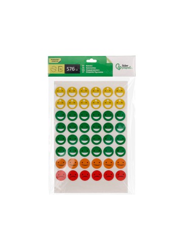 Gomets escolar liderpapel caras bolsa de 12...