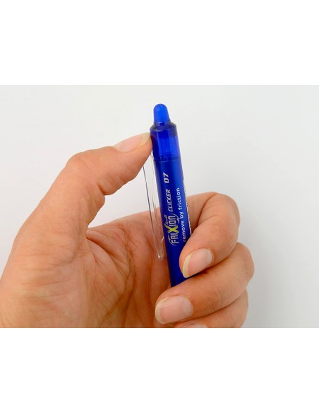 Boligrafo pilot frixion clicker borrable 0,7 mm punta media azul en blister