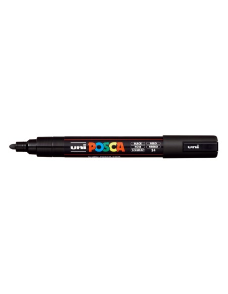 Rotulador uni posca pc-5m marcador de pintura punta conica 1,8-2,5 mm negro