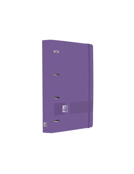 Carpeta 4 anillas oxford europeanbinder live&go tapa polifoam din a4 + recambio 120 hojas cuadro 5 mm lila