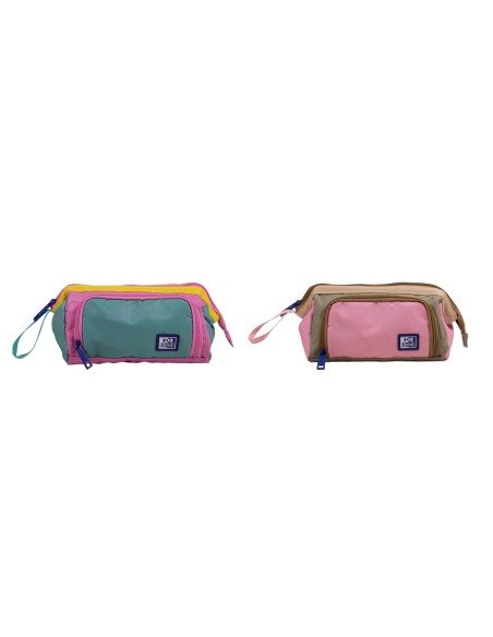 Estuche portatodo oxford gran capacidad kangoo color block 100x130x220 mm