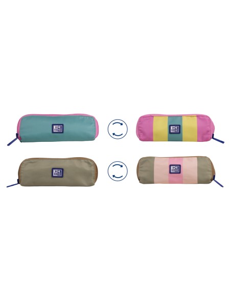 Estuche portatodo oxford reversible kangoo color block 80x80x220 mm