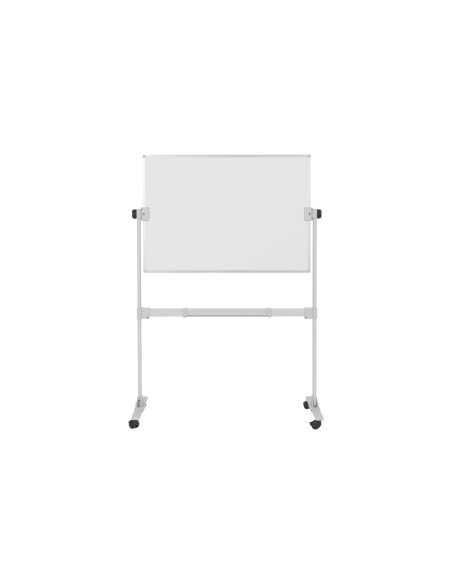 Pizarra blanca bi-office ayda magnetica acero lacado volteable movil 106,5x75 cm