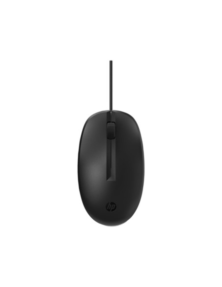 Raton hp 125 optico con cable 3 botones 1200 dpi color negro