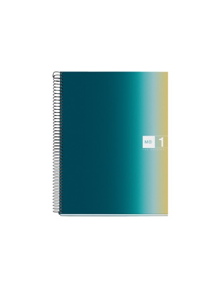 Cuaderno espiral miquelrius din a4 80 hojas 90 gr cuadro 5 mm tapa forrada aurora iceland
