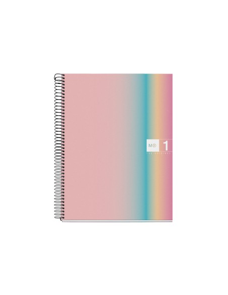 Cuaderno espiral miquelrius din a4 80 hojas 90 gr cuadro 5 mm tapa forrada aurora west