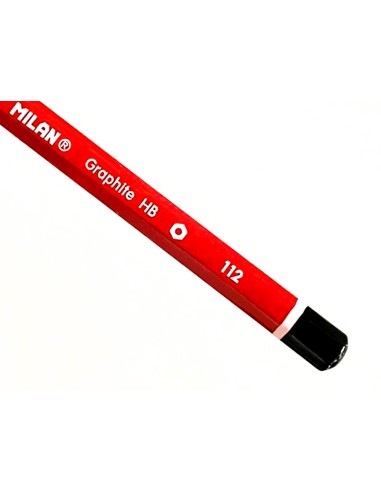 Lapices de grafito milan hexagonal hb + goma...