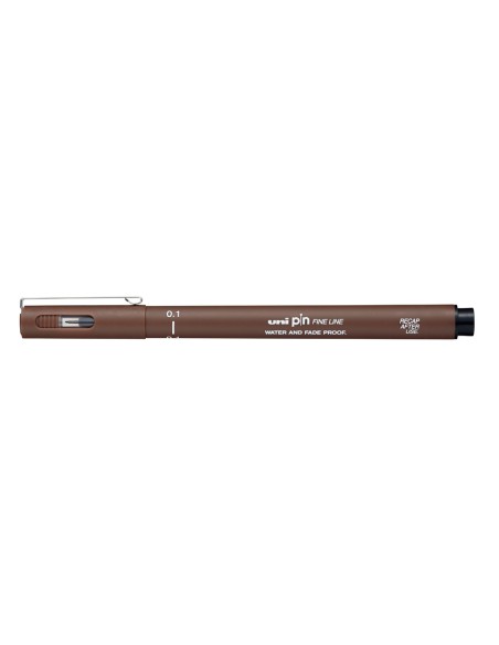 Rotulador uniball pin caligrado micrometrico 0,1 mm color sepia