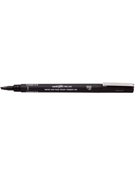 Rotulador uniball pin calibrado punta biselada 3 mm color negro
